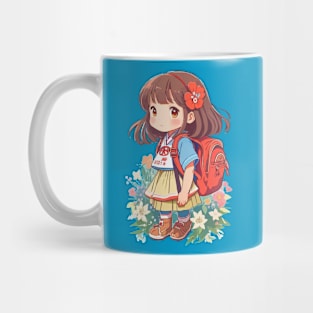 Back to school. Little Schoolgirl. Mug